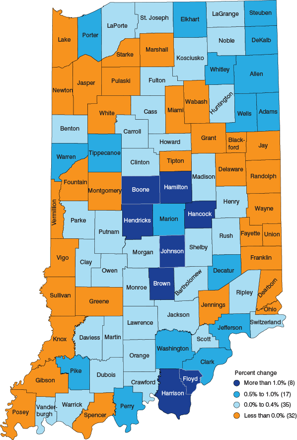 Indiana sees stronger population growth in 2018 (MayJune 2019)